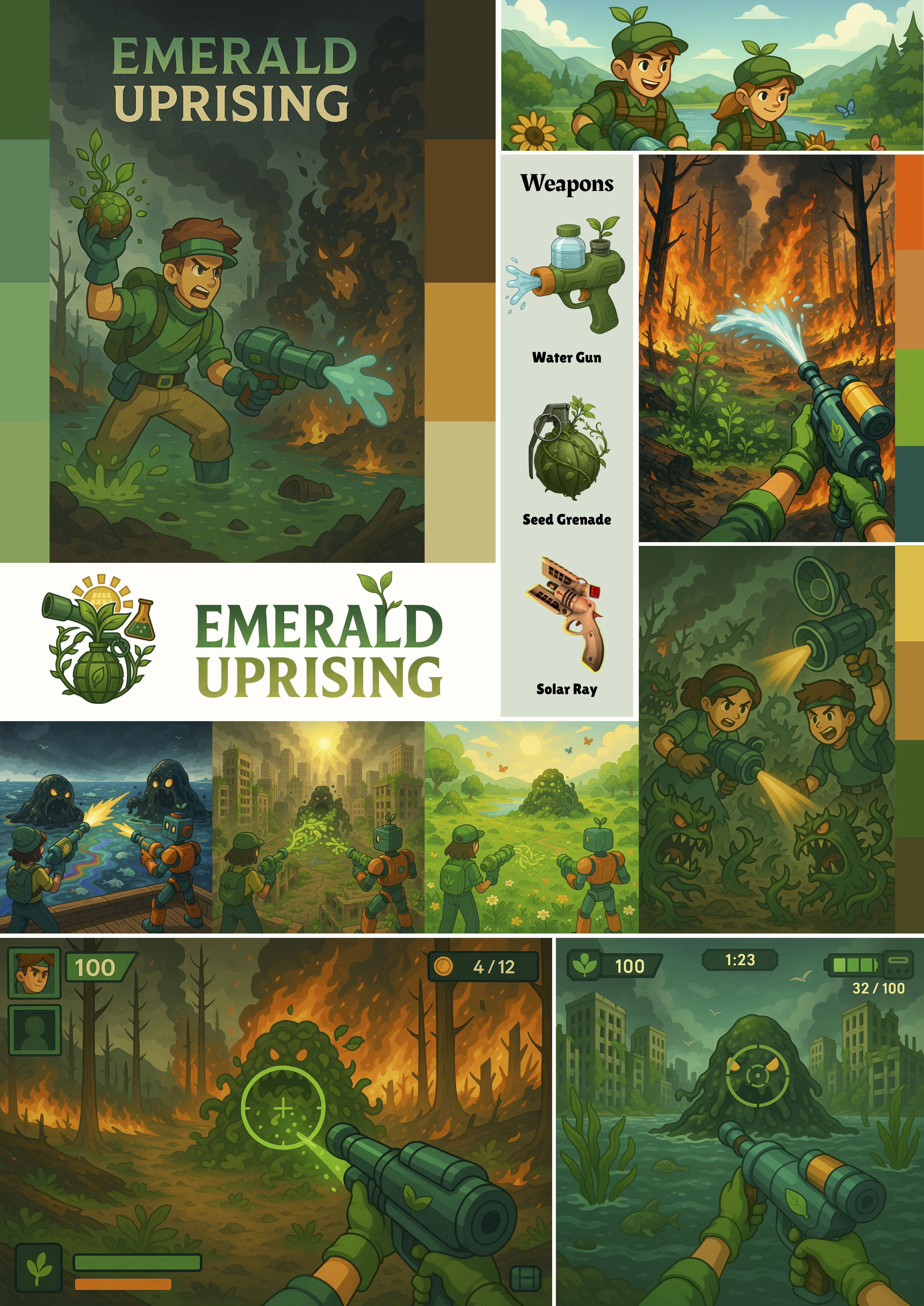 Moodboard for Emerald Uprising